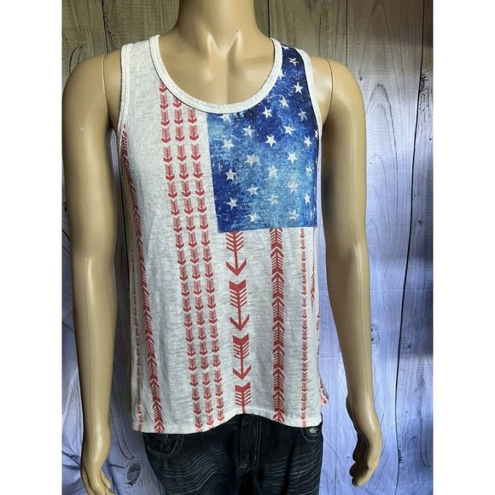 Women's Wrangler American Flag Tank Top‎ w/ Back Accent. Large